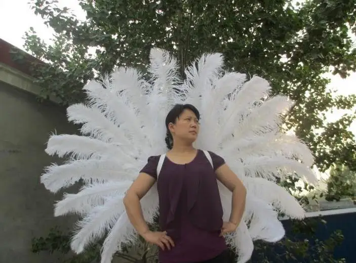 Оригинальные высококачественные модные крылья из страусиной шерсти с