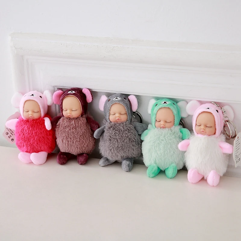 Kawaii моделирование спящего ребенка плюшевые Bjd bebe куклы игрушки подвеска для