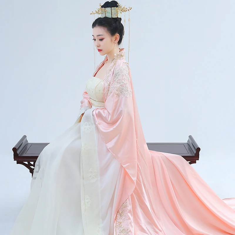 costume Китайский традиционный костюм для народных танцев, женская одежда династии Тан, костюм для косплея из китайского фильма, платье феи принцессы для выступлений - Цвет: costume