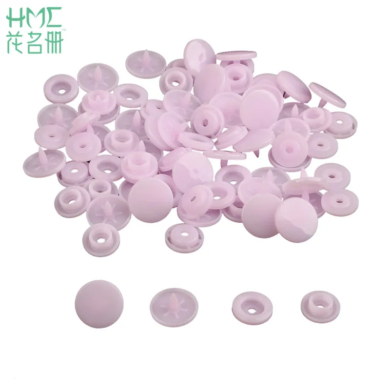 Light Purple Горячая Распродажа 20 комплектов T5 12 мм круглые пластиковые кнопки застежки для одежды аксессуары для детской одежды Зажимы пододеяльник лист кнопка - Цвет: Light Purple