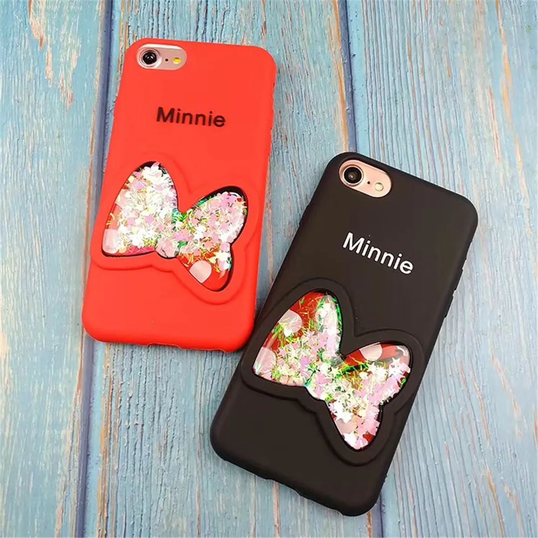 KINBOM For Iphone 6 6s 7 8plus Cartoon Phone Case Cute Minnie Mickey Anti-Knock Shell 6plus X 10 Soft Silicone | Мобильные телефоны