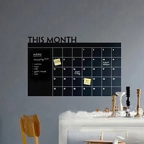 Настенные Стикеры для украшения дома и офиса меловая доска с месячным