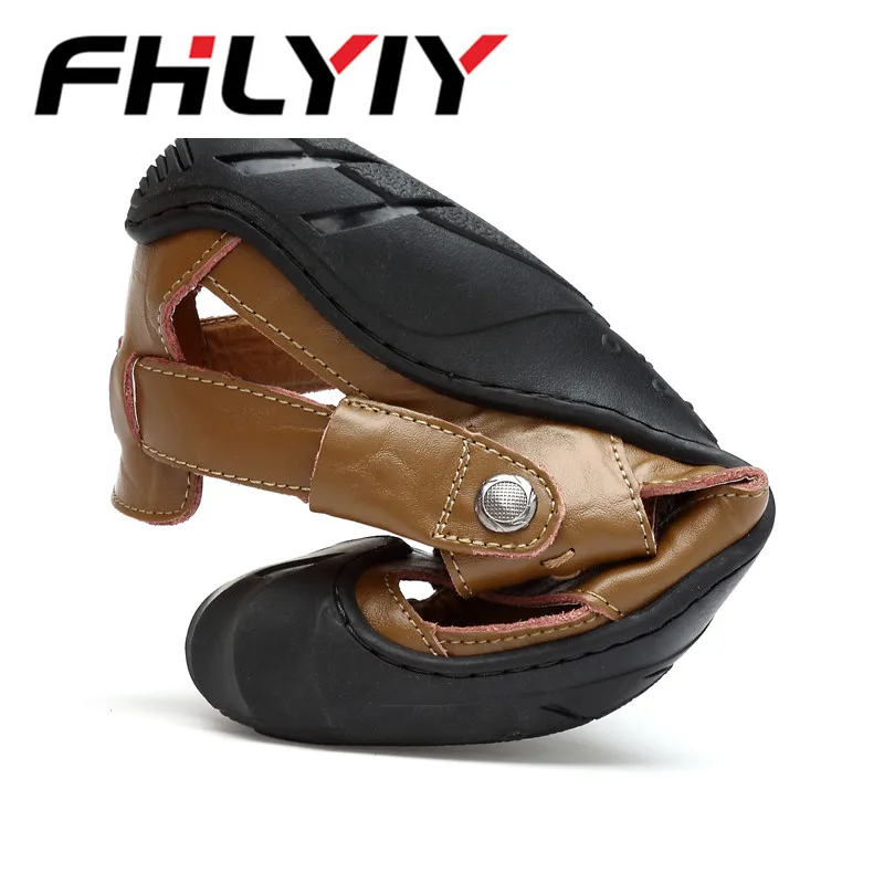 Большой Размеры 46 летние Для мужчин кожаные сандалии Открытый Весна обувь ручной