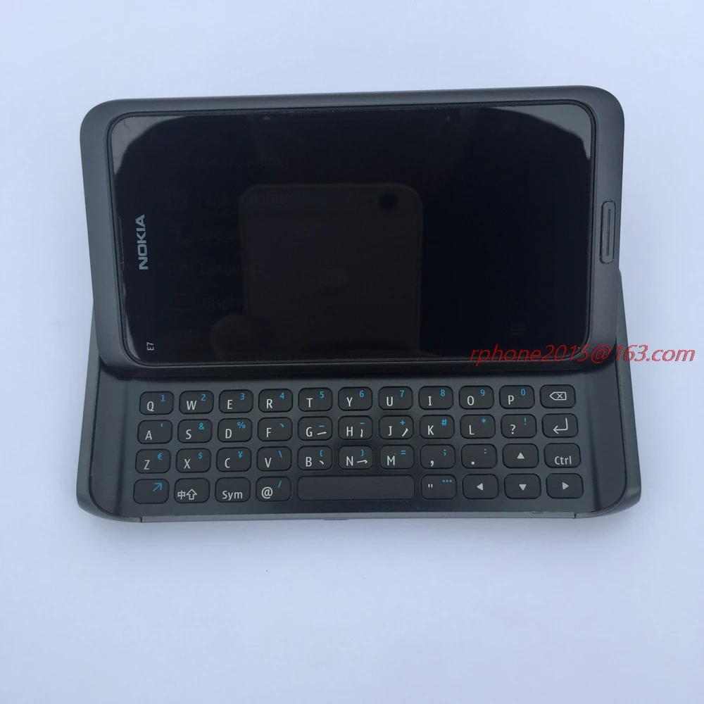 Nokia E7 разблокированный GSM 3g мобильный телефон wifi gps 8MP QWERTY Английский Арабский Русский Клавиатура Восстановленный