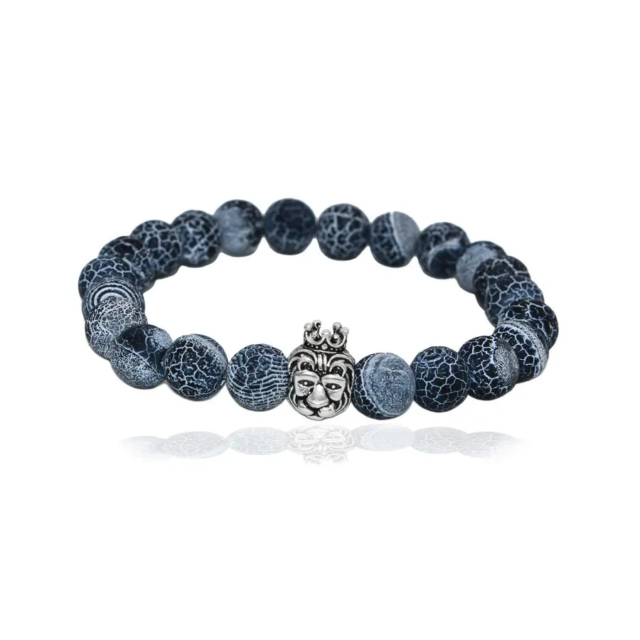 Wbo512 оптовая продажа черный вулканический лавовый камень тигровый глаз Корона