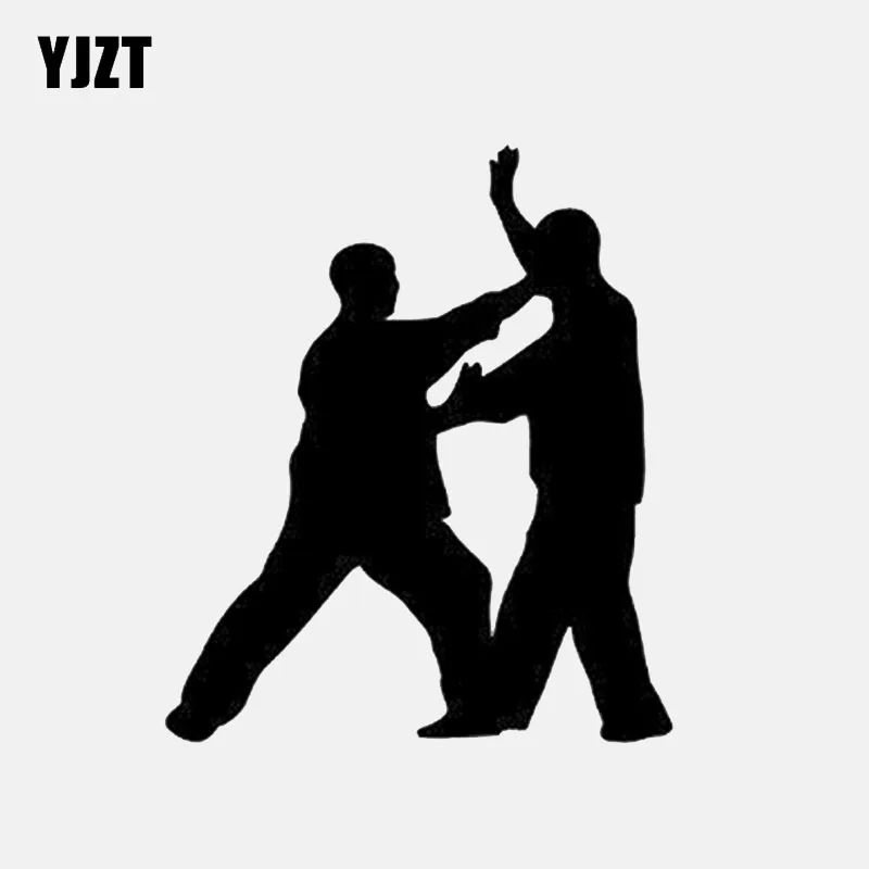 

YJZT 11,6*13,7 см интересная наклейка боевые искусства спортивный Декор Автомобильная наклейка виниловые графические аксессуары силуэт искусст...