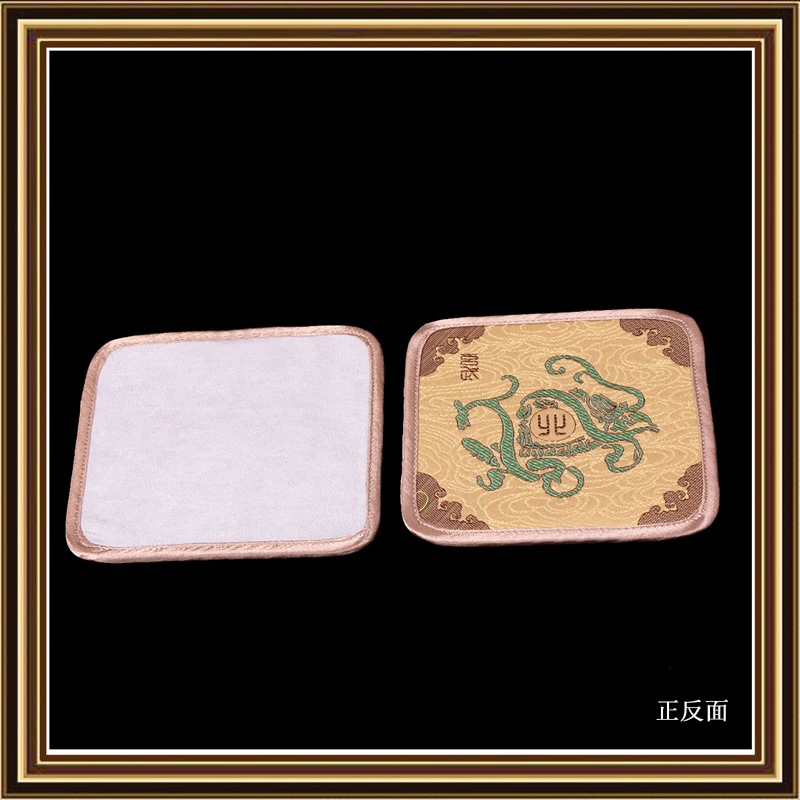 Decorative Unicorn Christmas 4 Cup Coasters Set Party Favors Chinese Silk Brocade Square Tea Coffee Coaster Monster Pad 4pcs/ | Дом и сад