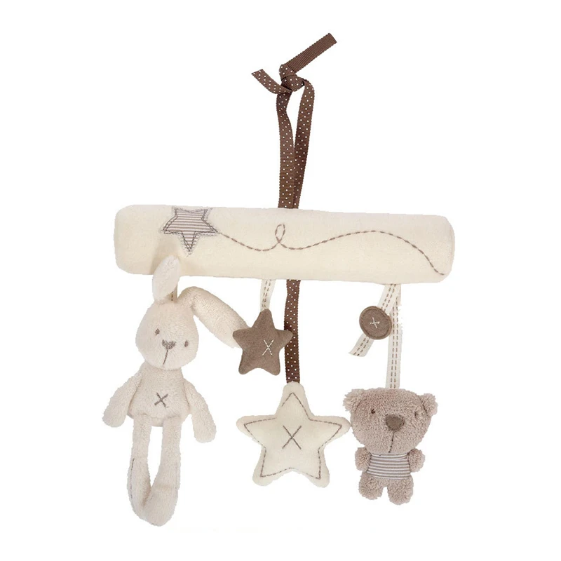 Лидер продаж музыкальный мягкий плюшевый кролик и медведь детская погремушка