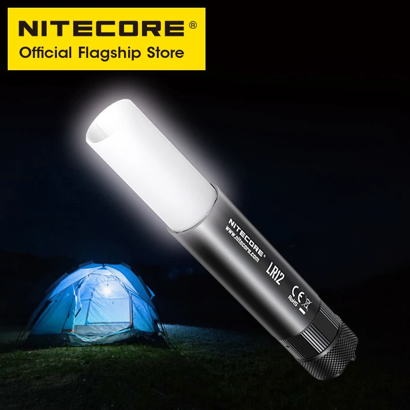 NITECORE LR12 ультра яркий мини фонарик 2 в 1 кемпинг Фонари прожектор многоцелевой