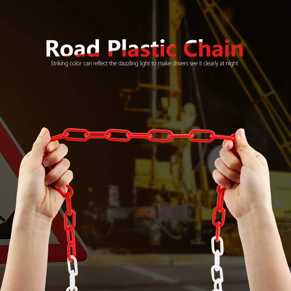 5 M Пластик оградительная цепь Road Предупреждение блок барьер для краски для дорожной толпы парковки Управление используется в городских дорог дорожных