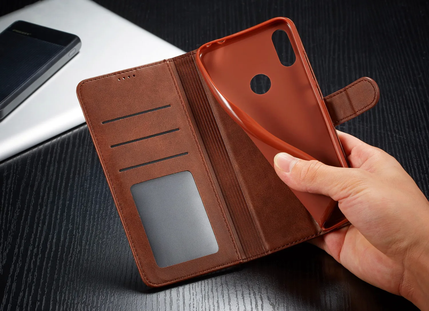 Роскошный деловой кожаный чехол-Бумажник для телефона Xiaomi Redmi Note 7 чехол с