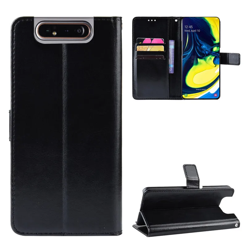 Чехол для Samsung Galaxy A80 кожаный флип кошелек чехол телефона A 80 A805F A805 SM с подставкой