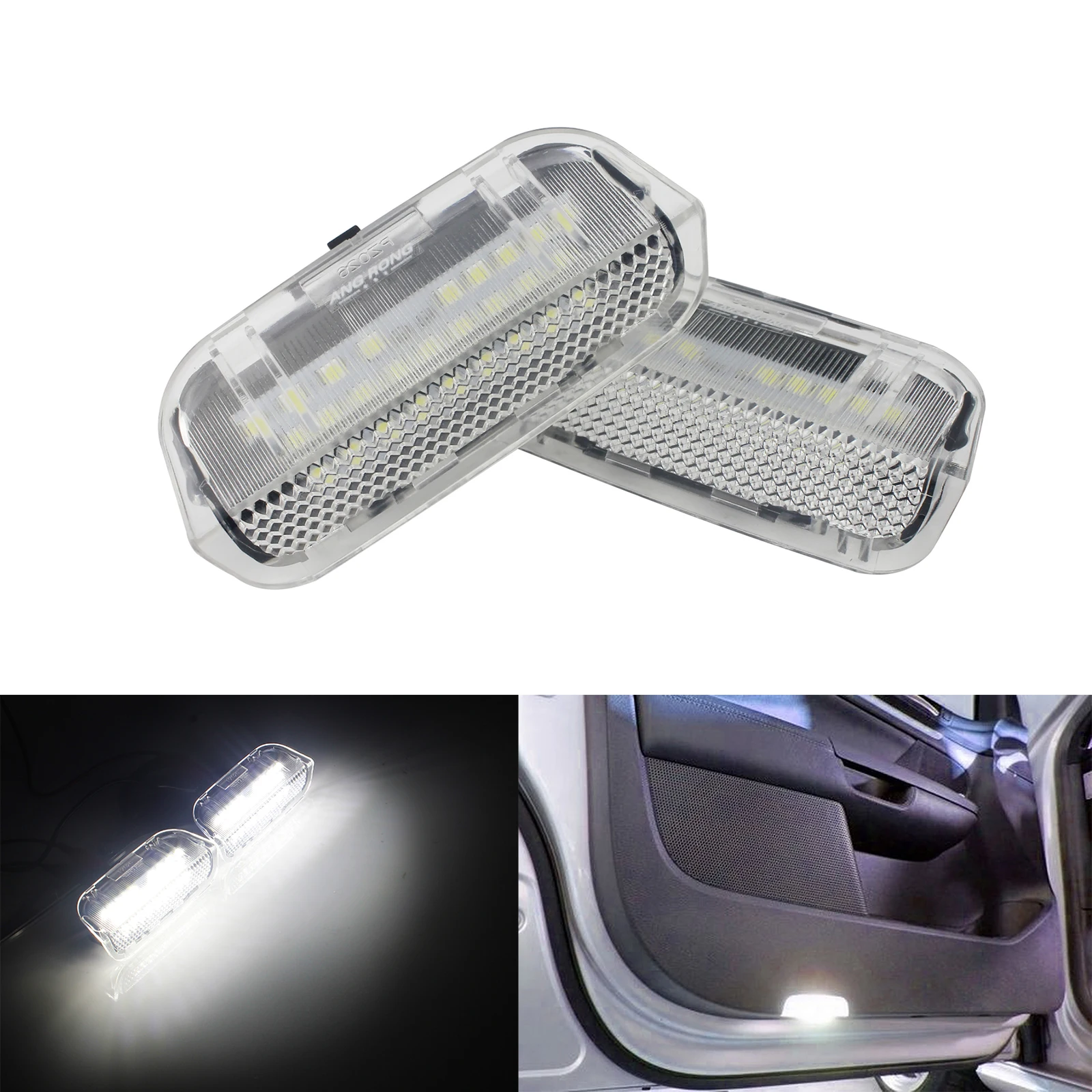 ANGRONG 2X LED Footwell подсветка боковой двери для VW Touareg Tiguan Golf Passat CC Jetta|Сигнальная лампа| |