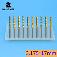hangxin 3 175mm tungsten carbide corn cutter cutting 10pcs pcb milling bits end mill cnc router bits for engraving machine