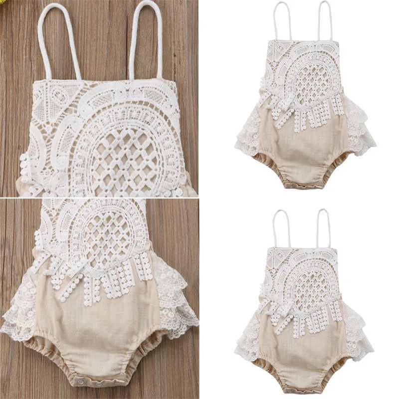 Canis/Одежда для новорожденных девочек кружевной комбинезон боди одежда во