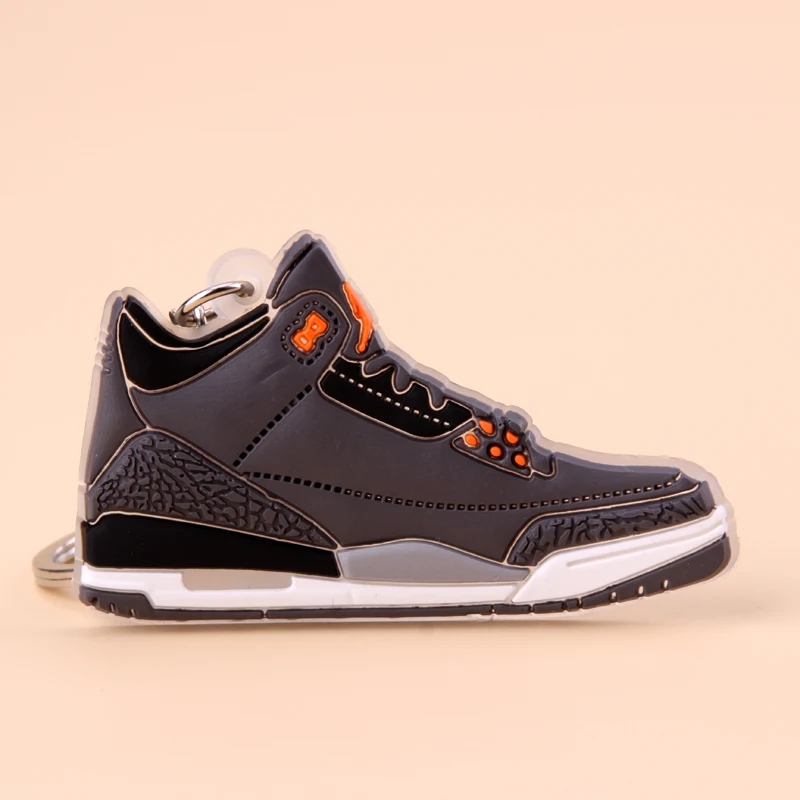 Picture Color9 Мини Jordan 3 брелок обуви Для мужчин Wome/дети c логотипом отличный подарок для баскетбола брелок-кроссовок для ключей ключ держатель porte Clef - Цвет: Picture Color9