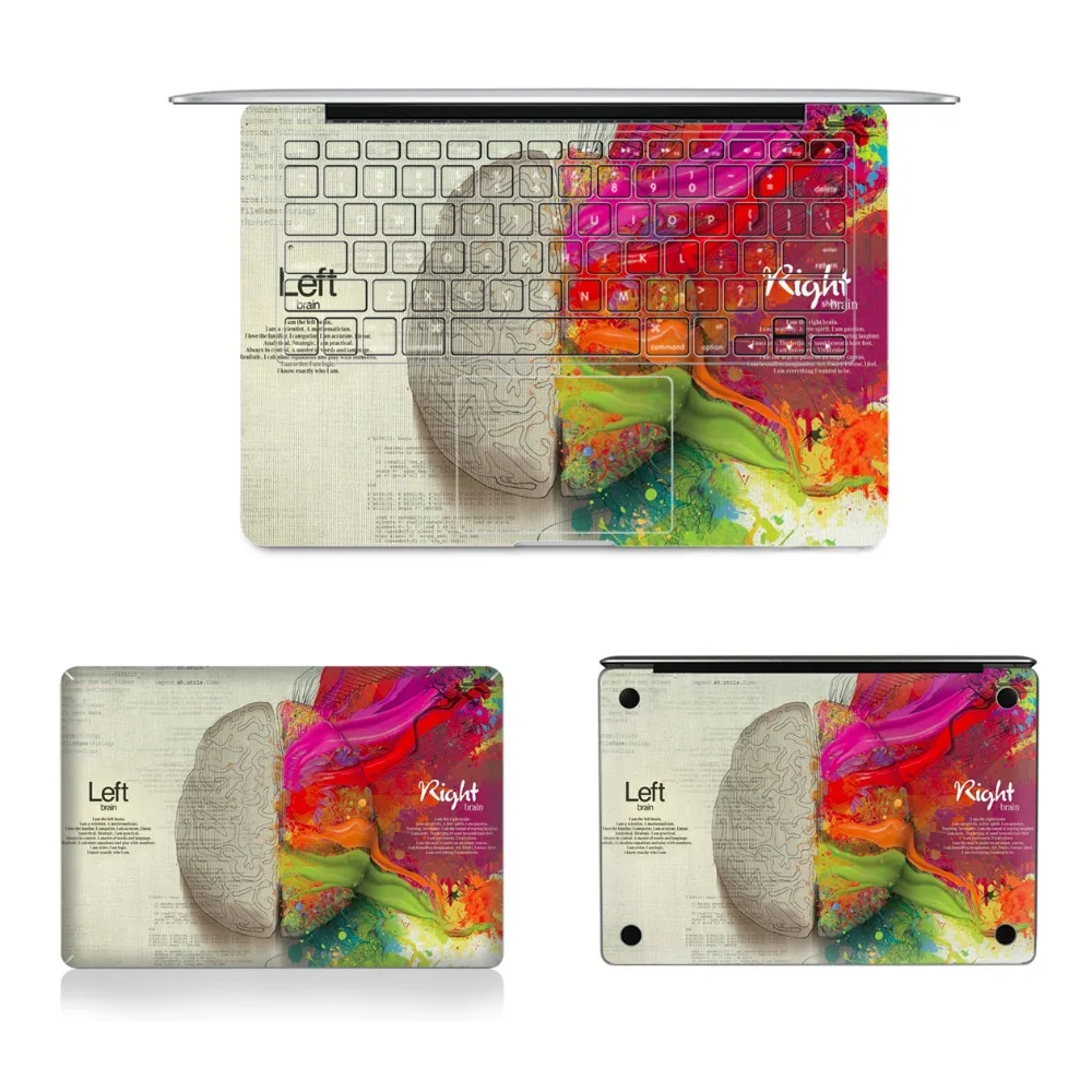 Горячий ноутбук полный виниловая наклейка верхней и нижней клавиатура сторона