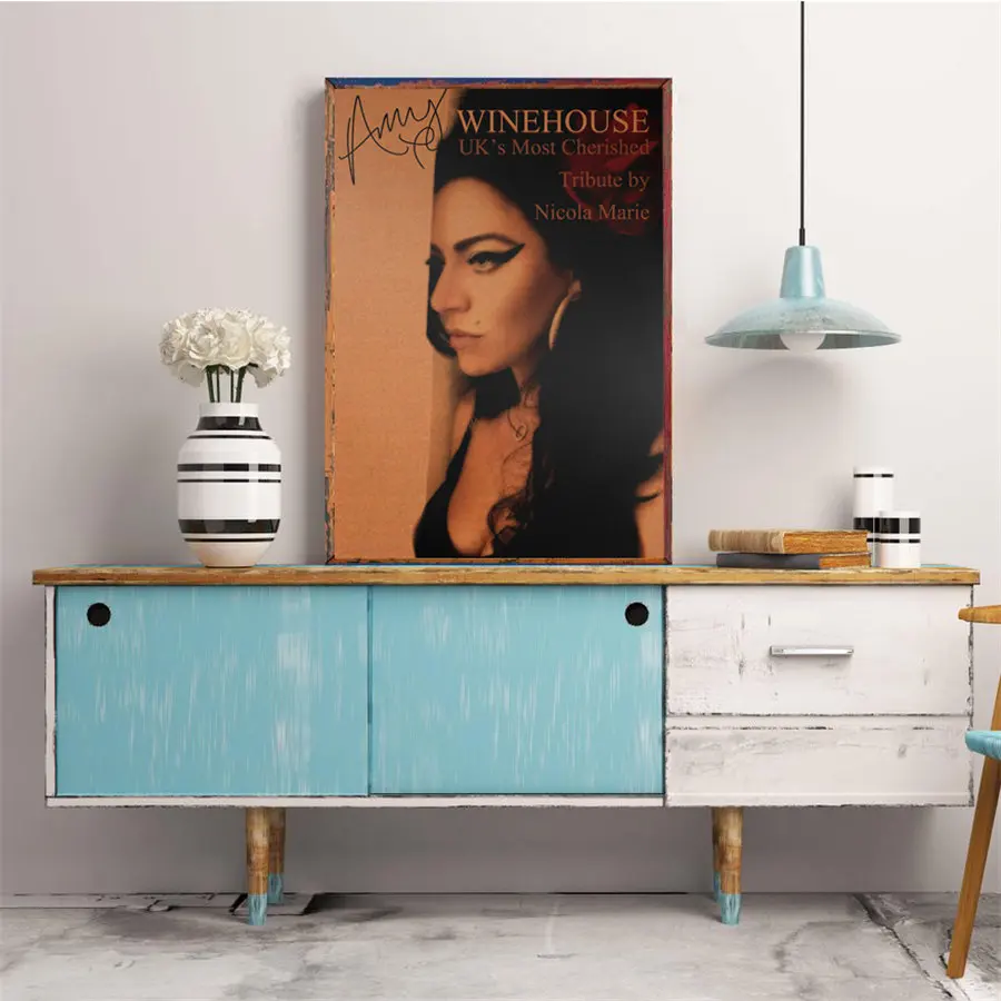 

AMY Vintage Kraft Paper Movie Poster Retro Drawing print painting bar pub cafe Antique Wall Sticker 51x35cm