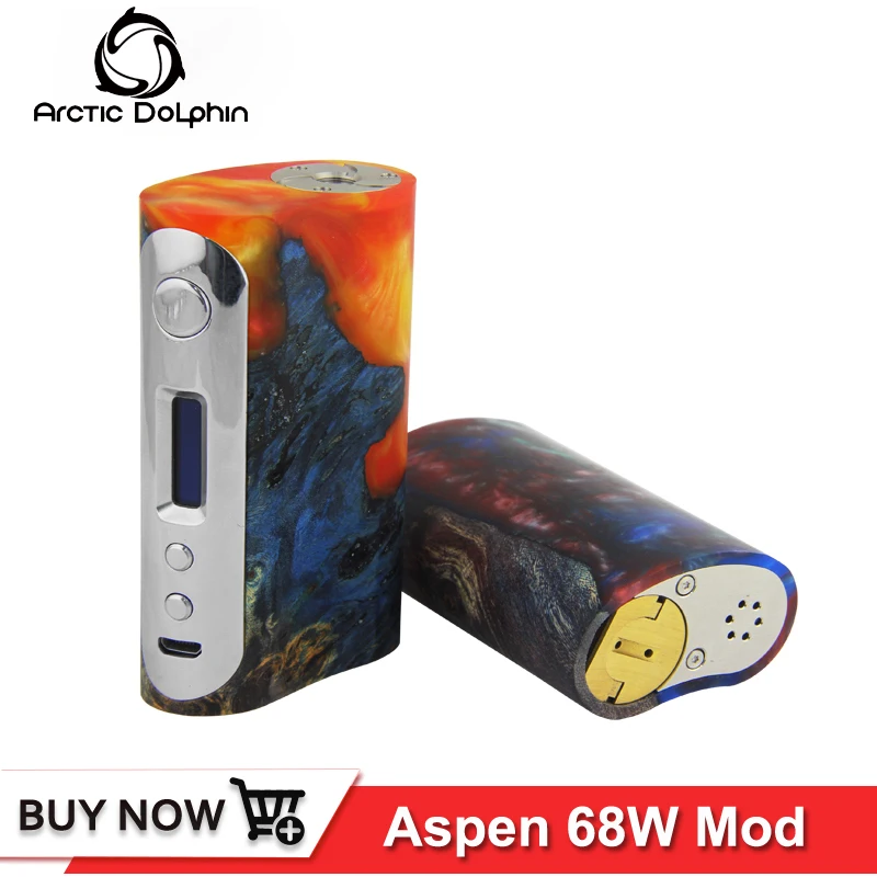 Оригинальный Arctic Дельфин Aspen Mod 68 Вт 0 69 дюймов OLED белый Экран VW TC режимы Temp