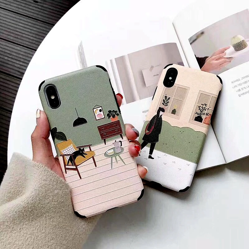 Маленький свежий эстетический чехол для телефона Iphone X XS MAX Xr 3D рельефная Мягкая