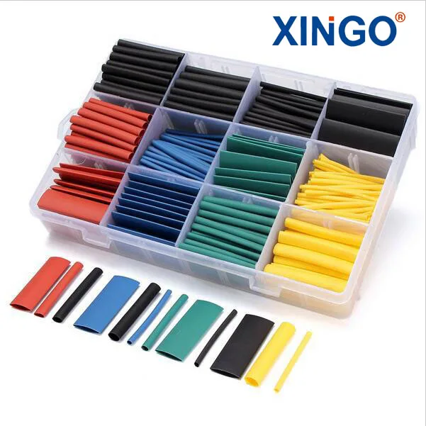 5 Colors 530PCS Polyolefin 2:1 Halogen-Free Heat Shrink Tubing Tube Assortment Sleeving Wrap Tubes | Обустройство дома