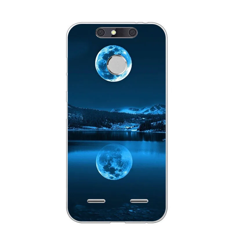 Zte blade v8 мини Чехол силиконовый пейзаж Живопись мягкий ТПУ задняя крышка для
