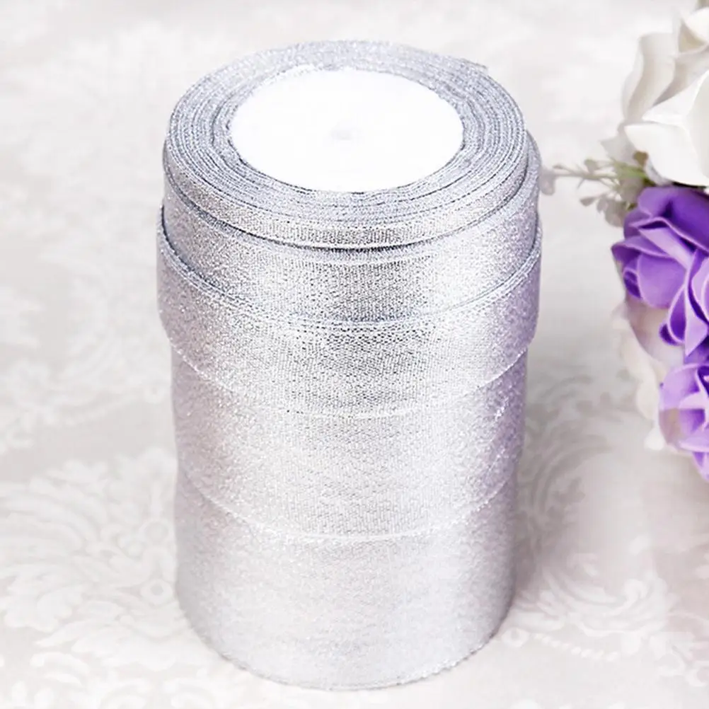 Блестящие ленты из органзы для свадебных украшений 1 шт. 6 мм 10 20 40 ширина 25 ярдов