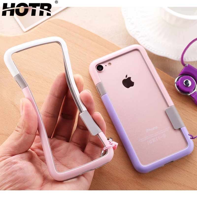 Hotr для iphone 6 бампер мягкий прорезиненный чехол бампер рамка для Apple 6s Hybrid Bumber чехол для iphone 6s 6s plus гибкий Корпус из ТПУ