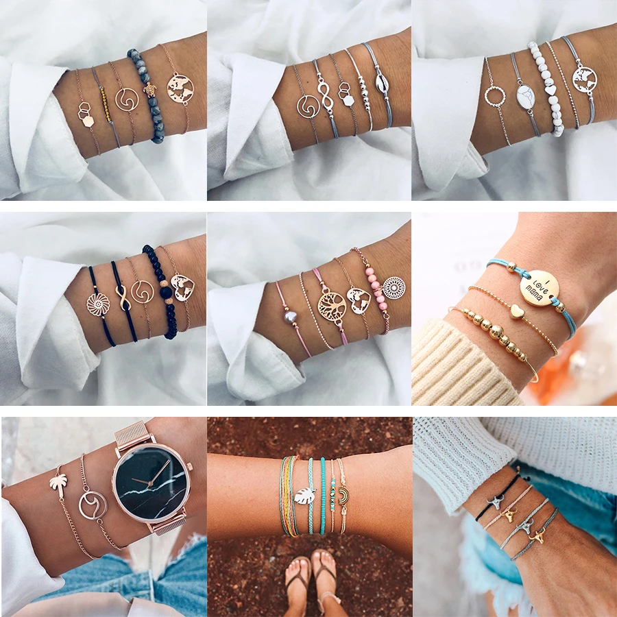 

Miss JQ Bohemian World Map Round Bracelet For Women Handmade Lady Weave Beads Bracelets Pulseras Mujer Jewelry Gifts Pulseras