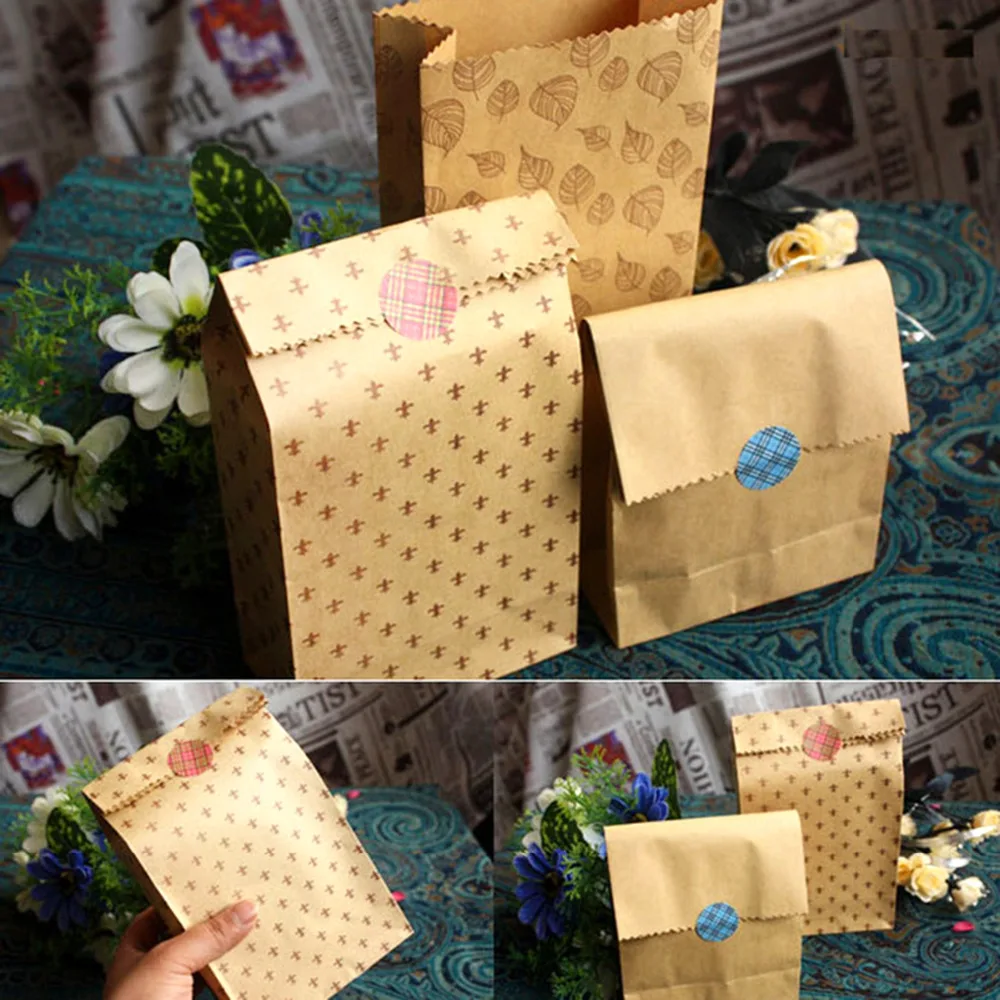 FENGRISE крафт-бумажный мешок для попкорна коробка хлеба подарочная упаковка пакеты