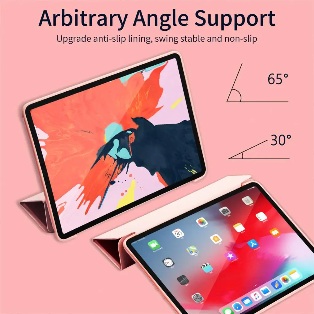 Чехол GOOJODOQ для iPad Pro 11, ультра тонкий умный чехол из искусственной кожи+ мягкая задняя крышка Coque Funda для iPad Pro 11 дюймов Чехол
