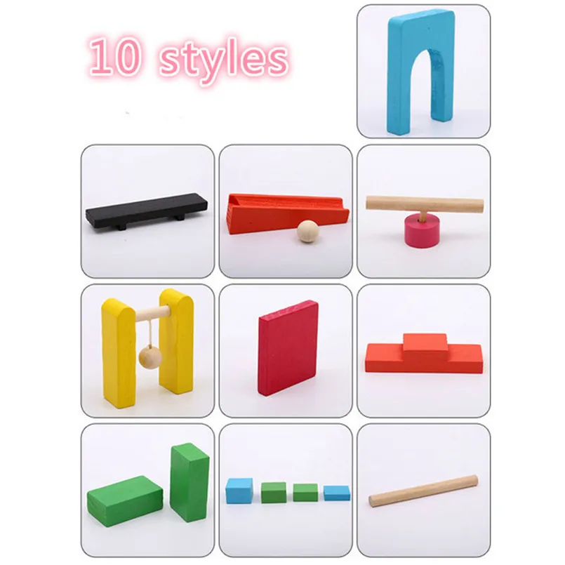 Kids Wooden Domino Institution Accessories Organ Blocks Rainbow Jigsaw Dominoes Montessori Educational Wood Toys for Children images - 6