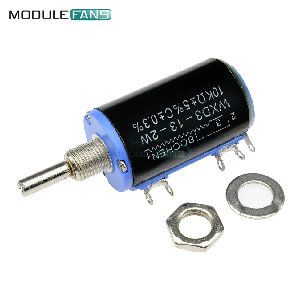 Черный точность WXD3 13 2W 10K ohm 2 Вт Электрический поворотный боковой Многооборотная