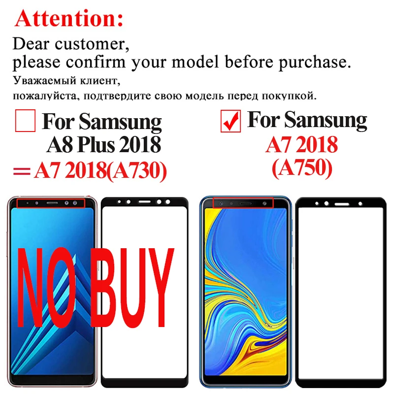 Защитное стекло для samsung A7, Защита экрана для Galaxy A7 A750 A 7, закаленное стекло для samsung A7 6," дюймов, HD Прозрачная