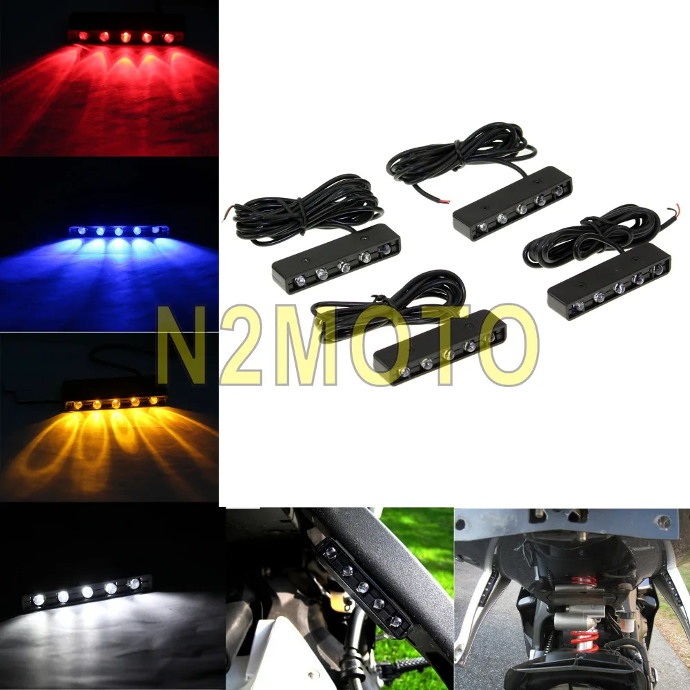 

Super Bright LED Motorcycle License Plate Light White Amber Red Blue Mini 5 LED Licence Number Plate Lights for Honda Suzuki