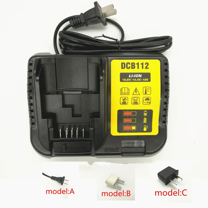 Зарядное устройство литий ионная батарея DCB112 Замена для DeWalt 10 8 V 12V 14 4 18V DCB101 DCB200