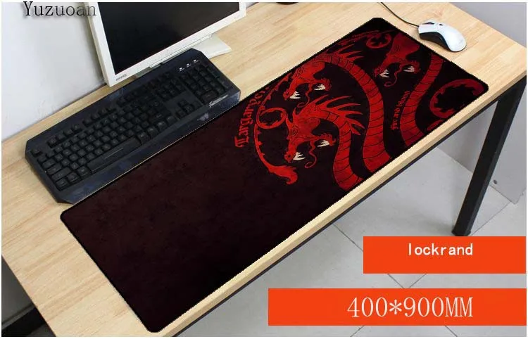 Yuzuoan 900*400*3 мм Игра престолов дом скорость игровая клавиатура настольная мышь коврики большой замок край коврик для CSGO DOTA 2