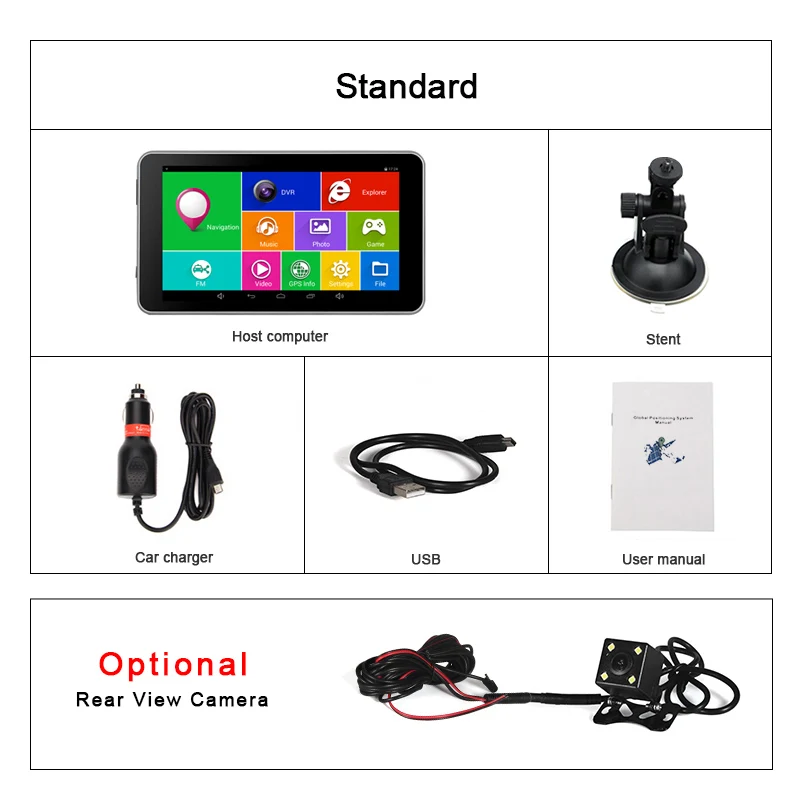 Keelead 7 дюймов Автомобильный gps-навигации Android емкостный Quad Core 16 ГБ Bluetooth Wi-Fi