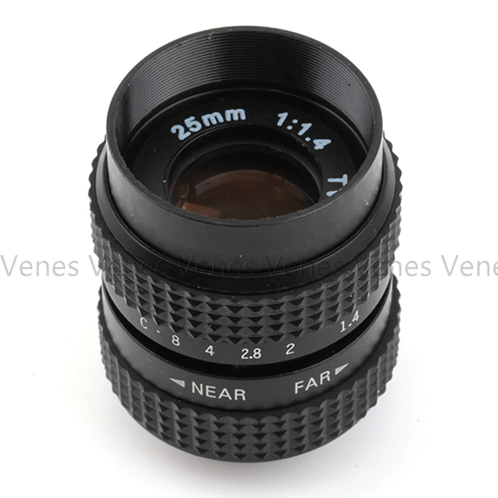 25 мм f1.4 CC ТВ-образное крепление для объектива+ C до Micro M4/3/NEX/N1/Pentax Q/Fuji/M M2 с подтверждением автофокуса для sony Камера+ объектив Кепки