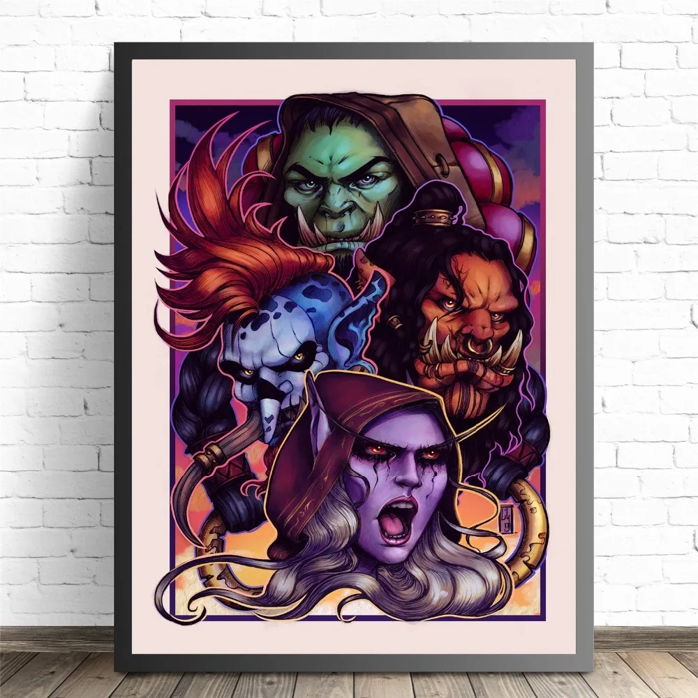 Sylvanas Windrunner WOW игры плакат и Принт Холст книги по искусству живопись настенные панно для гостиная украшения домашний Декор без рамки