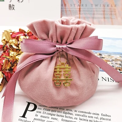 pink Новые цветные бархатные мешочки стенд для ювелирных украшений с кулиской сумочки для упаковки подарков и пакетов роскошная коробка для конфет коробки, футляры чехол - Цвет: pink