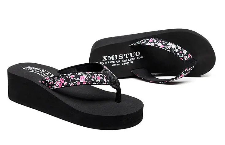 new platform Wedge Women Slippers Summer Beach Casual Beach Women Slipper Flip Flops Sandals Summer Shoes zapatos mujer c601