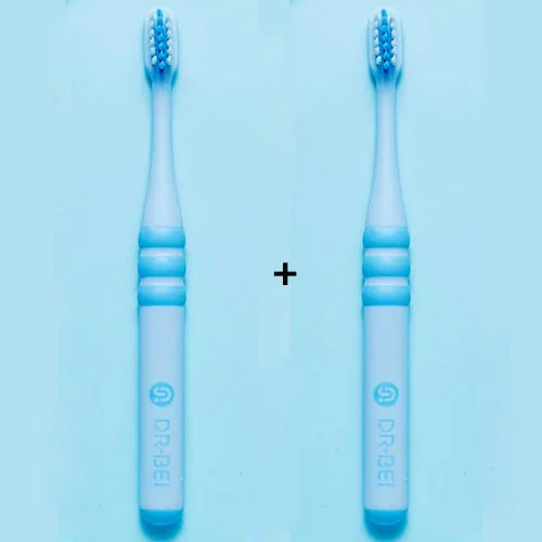2 Blue 2 шт./компл. Xiaomi Doctor B детская зубная щетка пищевой материал Импортная мягкая щетка для детей 6-12 лет лучший подарок - Цвет: 2 Blue