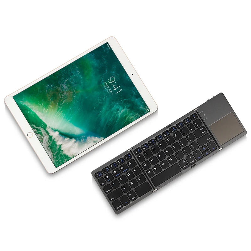 Три сложенных Беспроводной Bluetooth клавиатура для Apple iPad Pro 10 5 дюймов 9 7 12 Pro10.5 Pro9.7