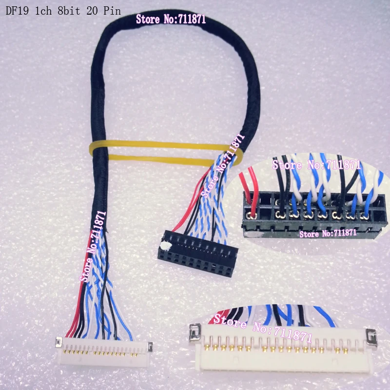 20P LVDS ch 8bit DF19 ЖК экран линия одиночный 8 кабель D8 Линия DF19G 20S кабель|cable c|cable 8cable line |