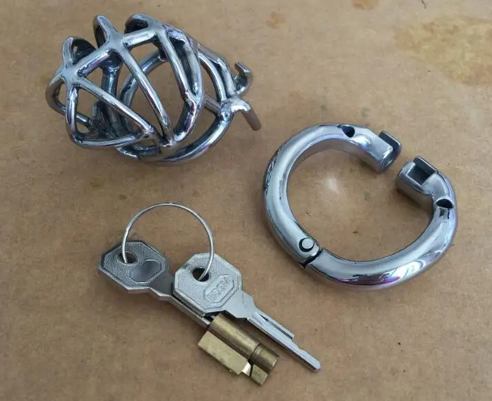 Новый кривой стопорное кольцо дизайн мужской Малый Нержавеющая сталь клетка