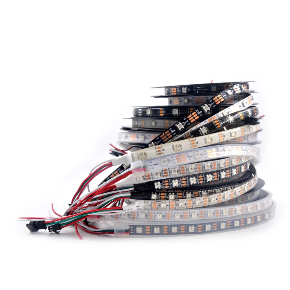 WS2812B WS2812 Светодиодная лента цифровая индивидуально Адресуемая умная RGB