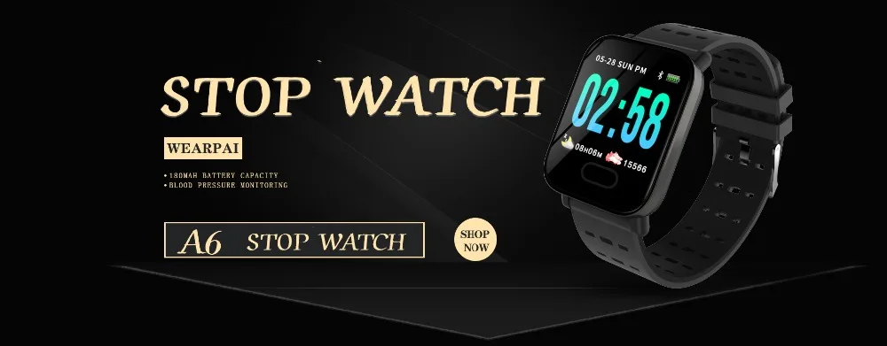 Wearpai C5 пульсометр часы для бега фитнес трекер Сидячий напоминание мониторинг сна фотографируйте секундомер для IP67 водонепроницаемый