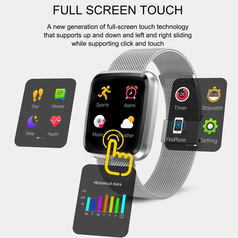 Y7 Смарт-часы браслет кровяное давление кислородный спортивный трекер smartwatch
