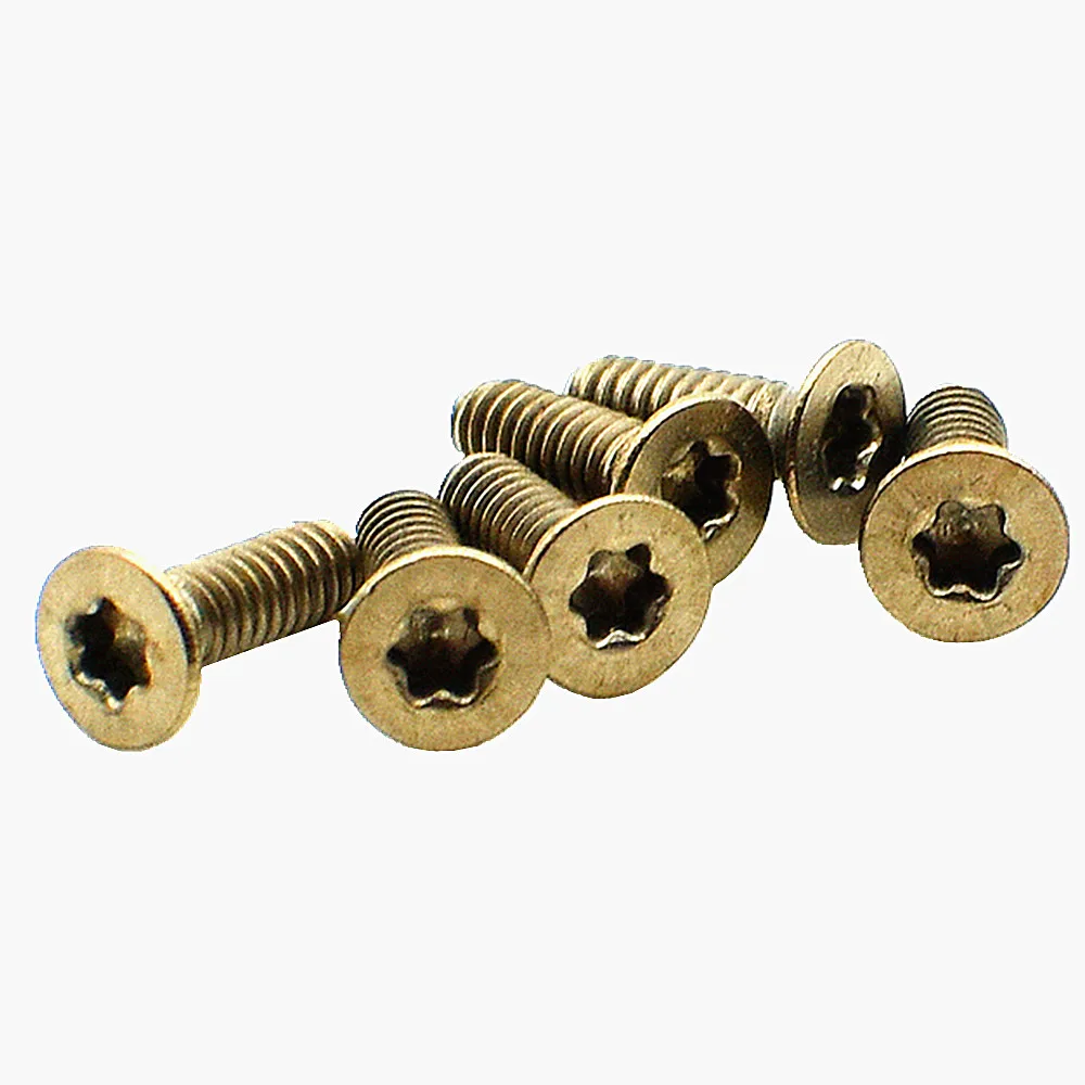 Титановый болт Ti M1.6 M2 x3/4/5/6 мм плоская головка Torx оригинальный цвет не